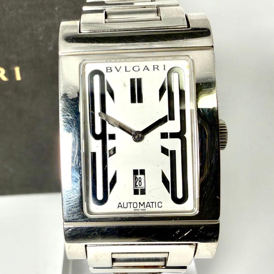 【美品/稼働品】ブルガリ レッタンゴロ 自動巻き デイト 腕時計 RT45S