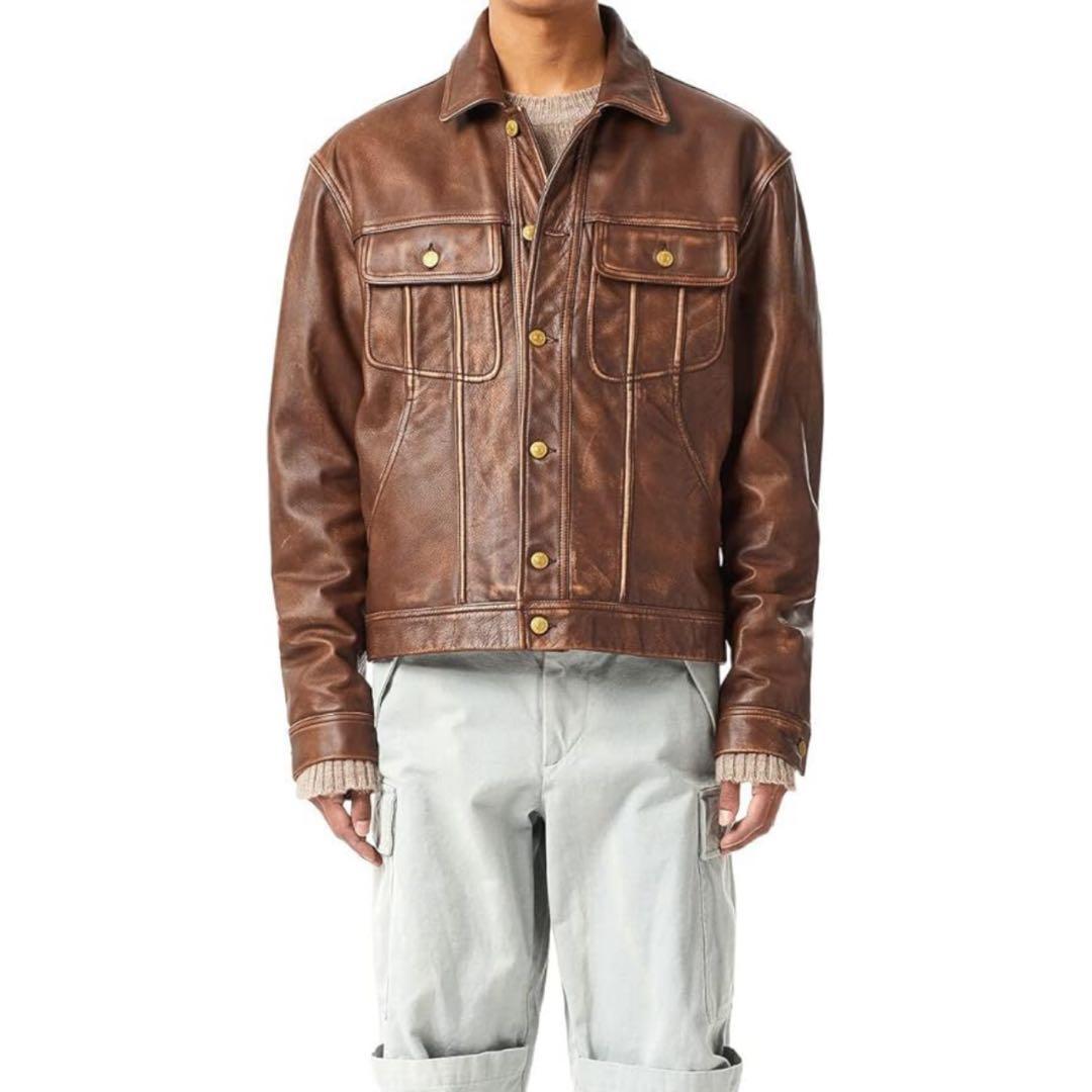 DIESEL L-RILEY GIACCA ヴィンテージ加工 レザージャケット
