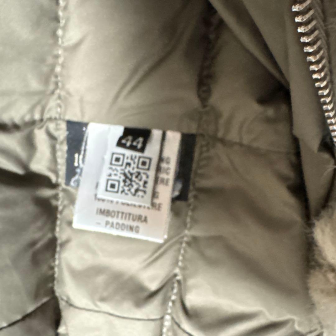 AFG1972　イタリア製　ダウンジャケット　ロング　リアルファー　大きいサイズ