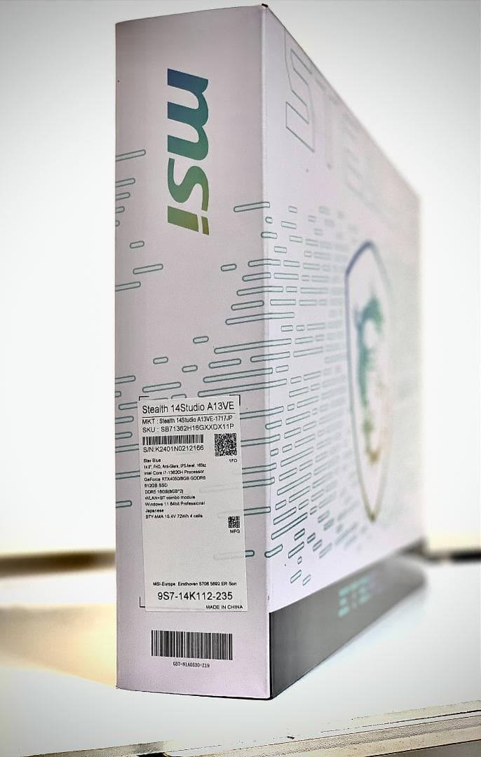 Windowsノート本体 MSI A13VE-1717 i7/16GB/512GB/RTX4050