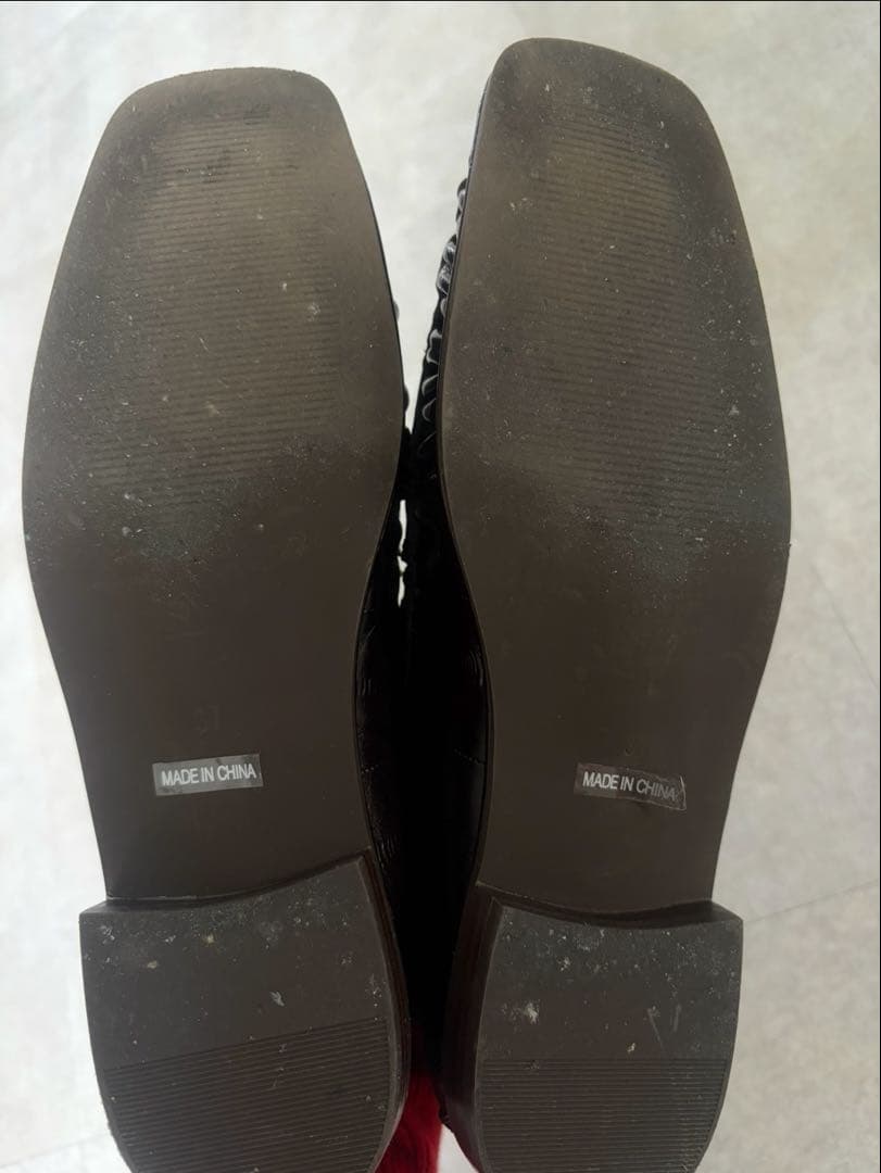 靴 TODAYFUL Squaretoe Gather Loafers