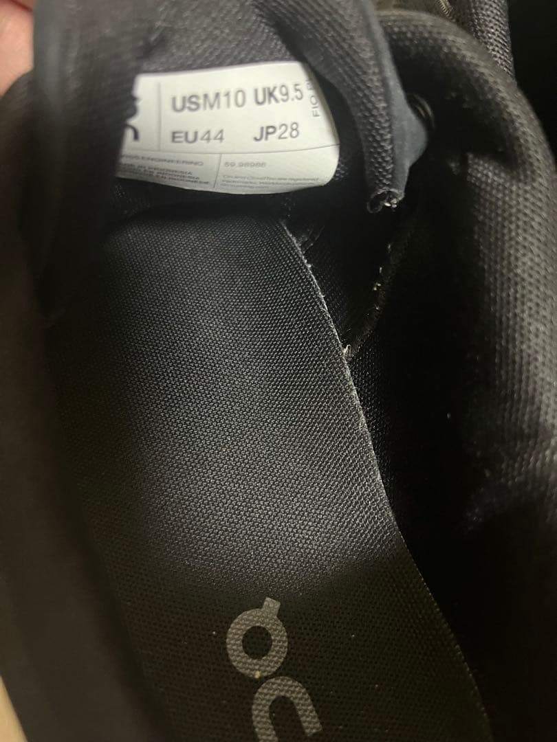 on cloud5 ブラック28cm