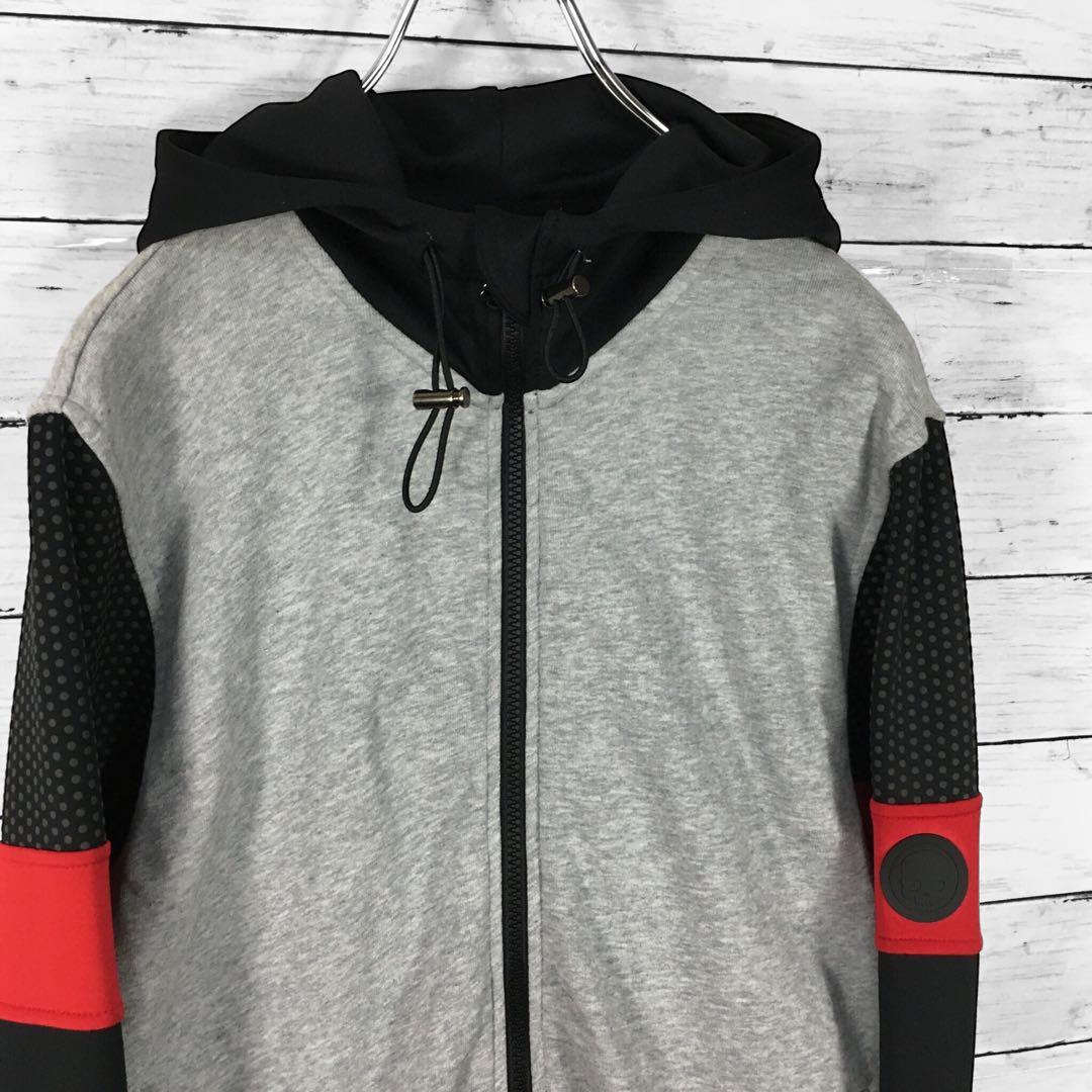 ハイドロゲン 切り替えセットアップ ジャージ パーカー スウェット グレー M