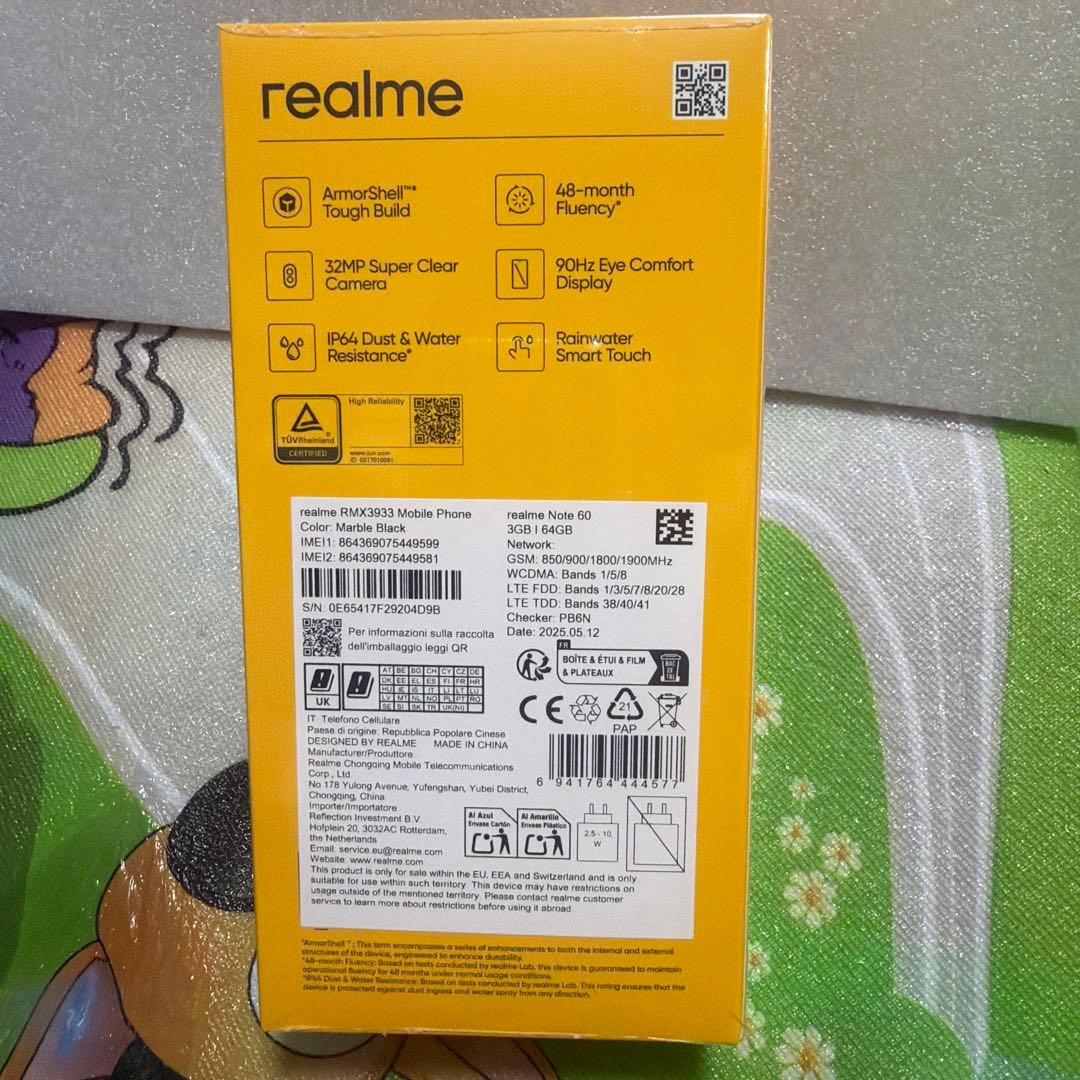スマートフォン本体 realme Note 60 3GB/64GB
