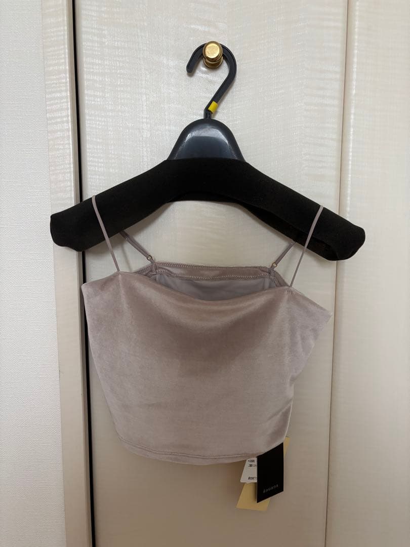 【新品】OURWACOAL×anuansカップインベロアショートキャミソール