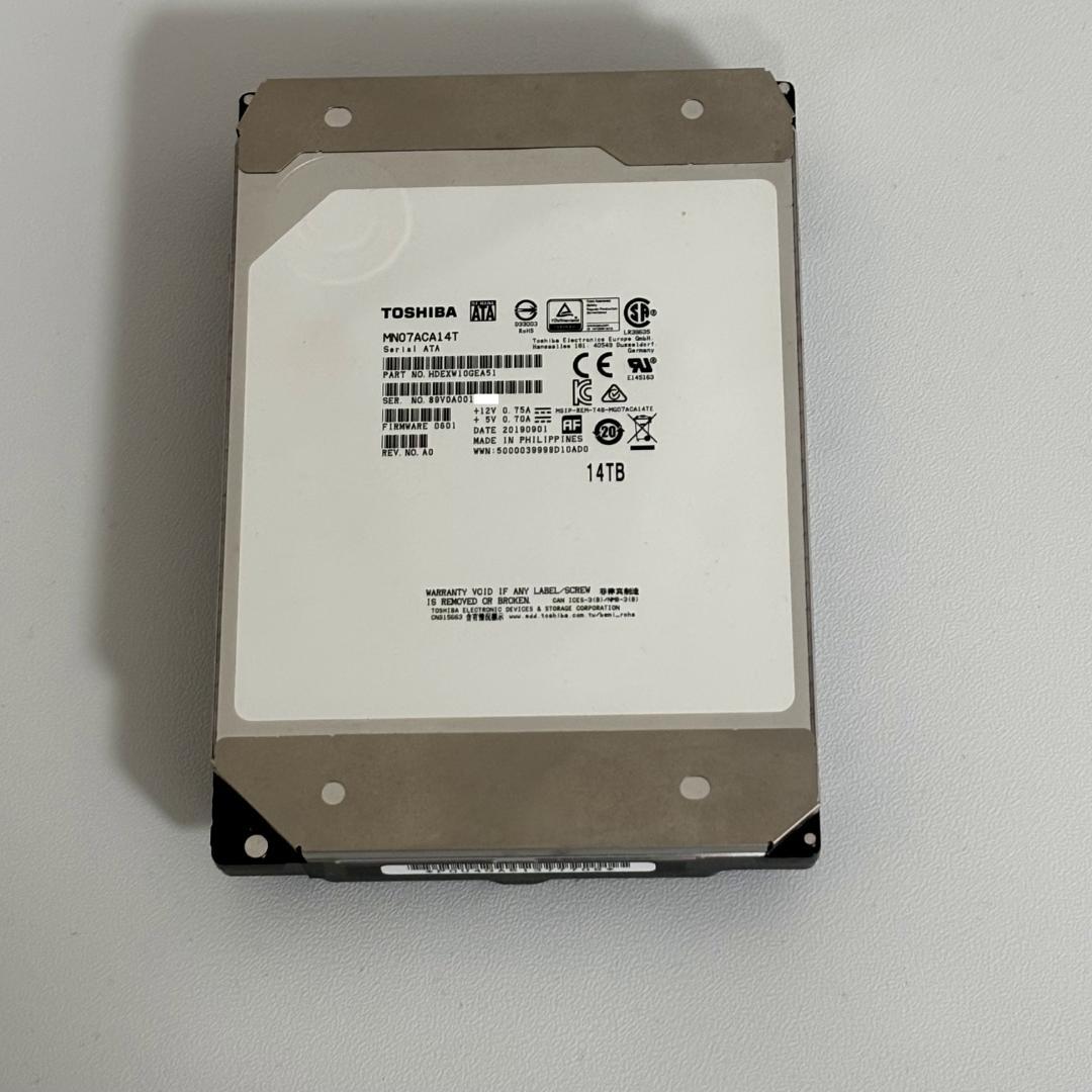 TOSHIBA 14TB 3.5インチ HDD MN07ACA14T 正常