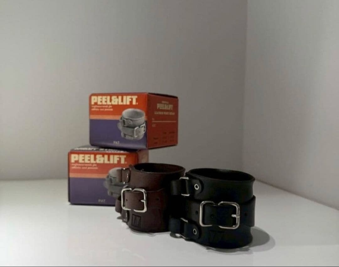 weekend sequel peel&lift 藤原ヒロシ レザーブレス　茶色