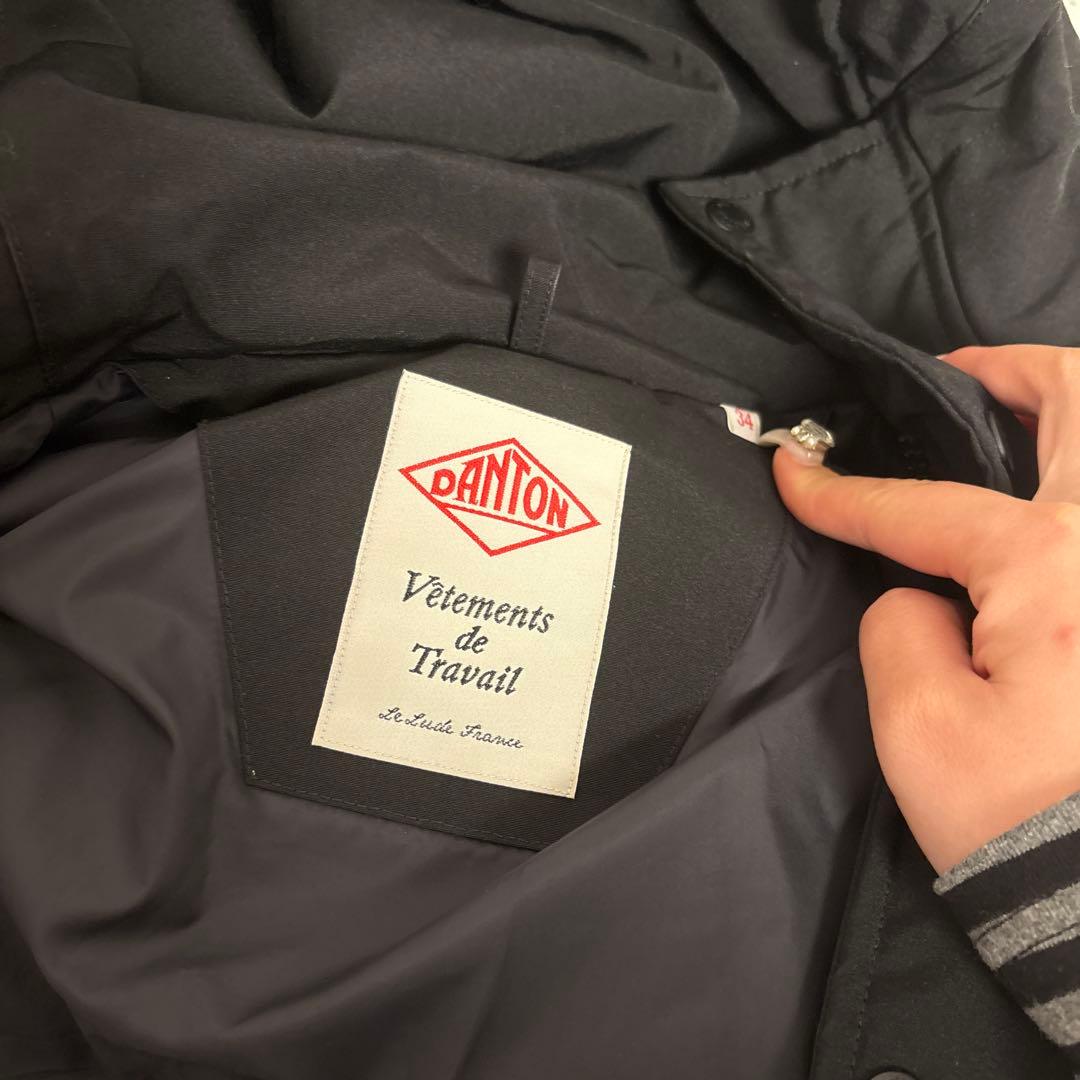 あぺんちゃん DANTON ロングタウンコート 34 ブラック