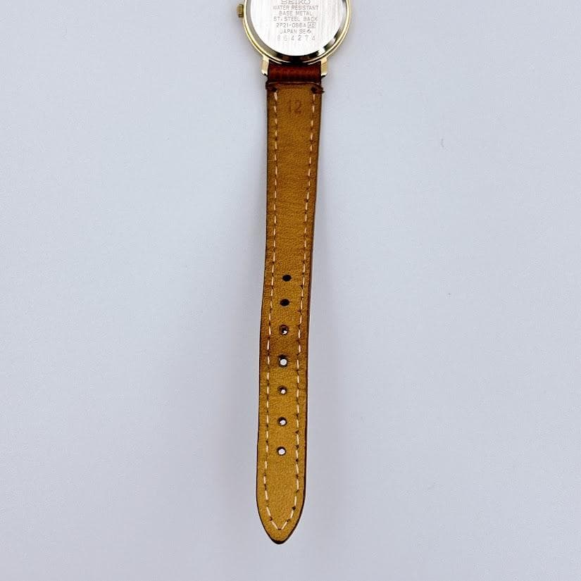 美品 セイコー アベニュー レディース腕時計 クォーツ ゴールド 茶色 動作良好