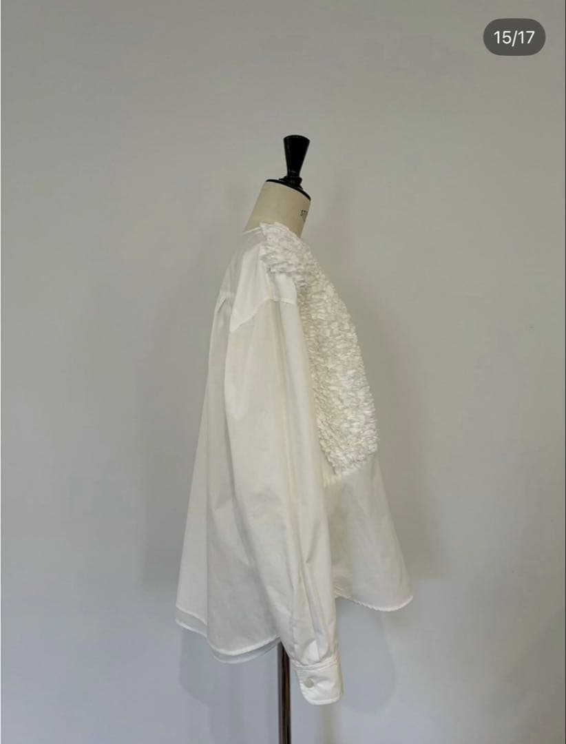 新品rosy monsterケールフリルシャツ白