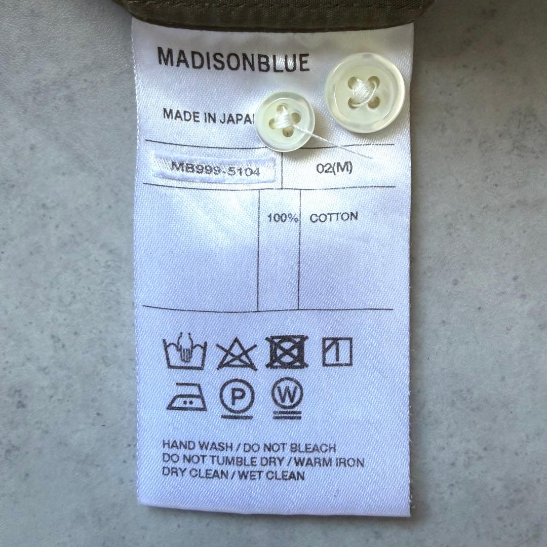 【MADISONBLUE】マダムシャツ ウォッシュドアウト カーキ コットン02