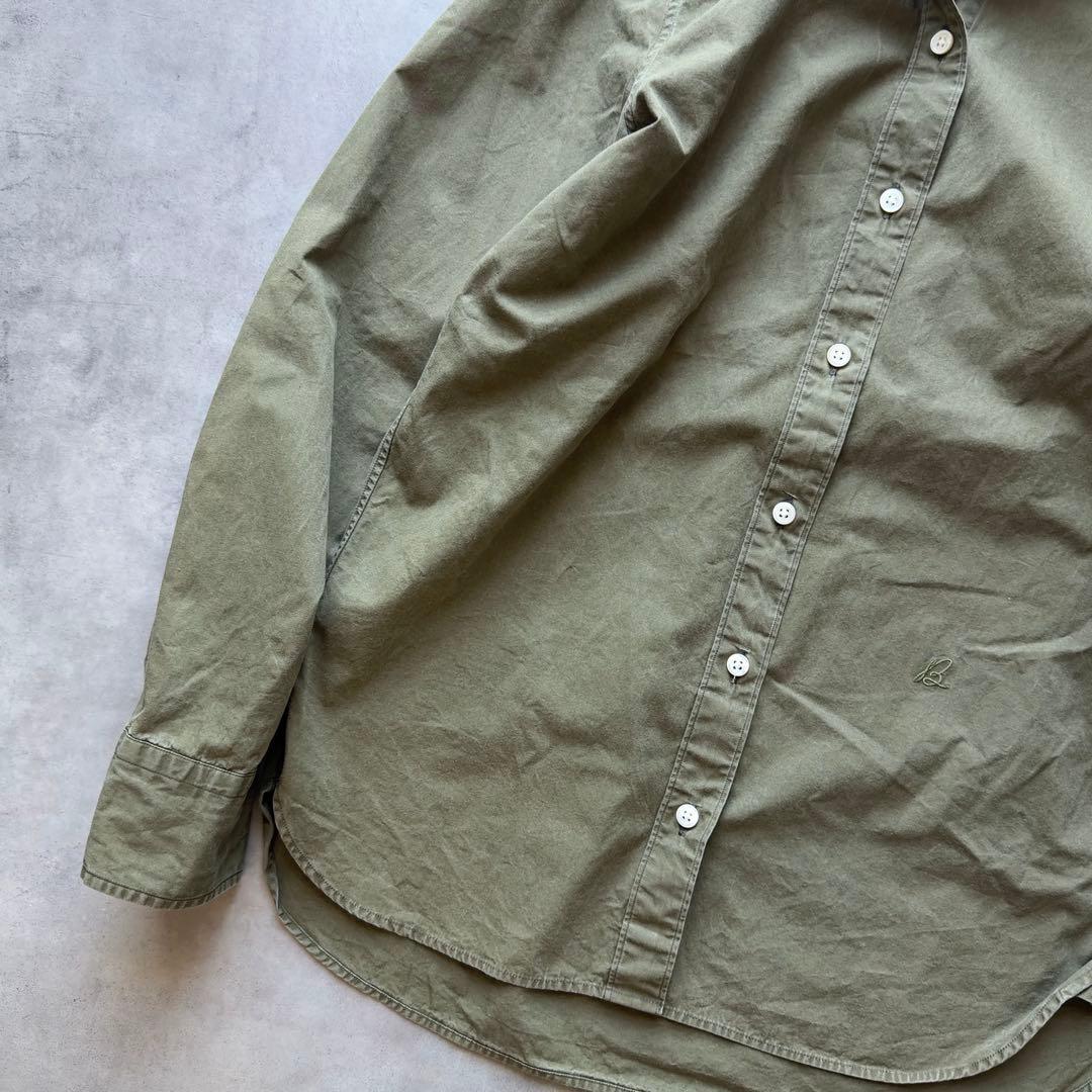 【MADISONBLUE】マダムシャツ ウォッシュドアウト カーキ コットン02