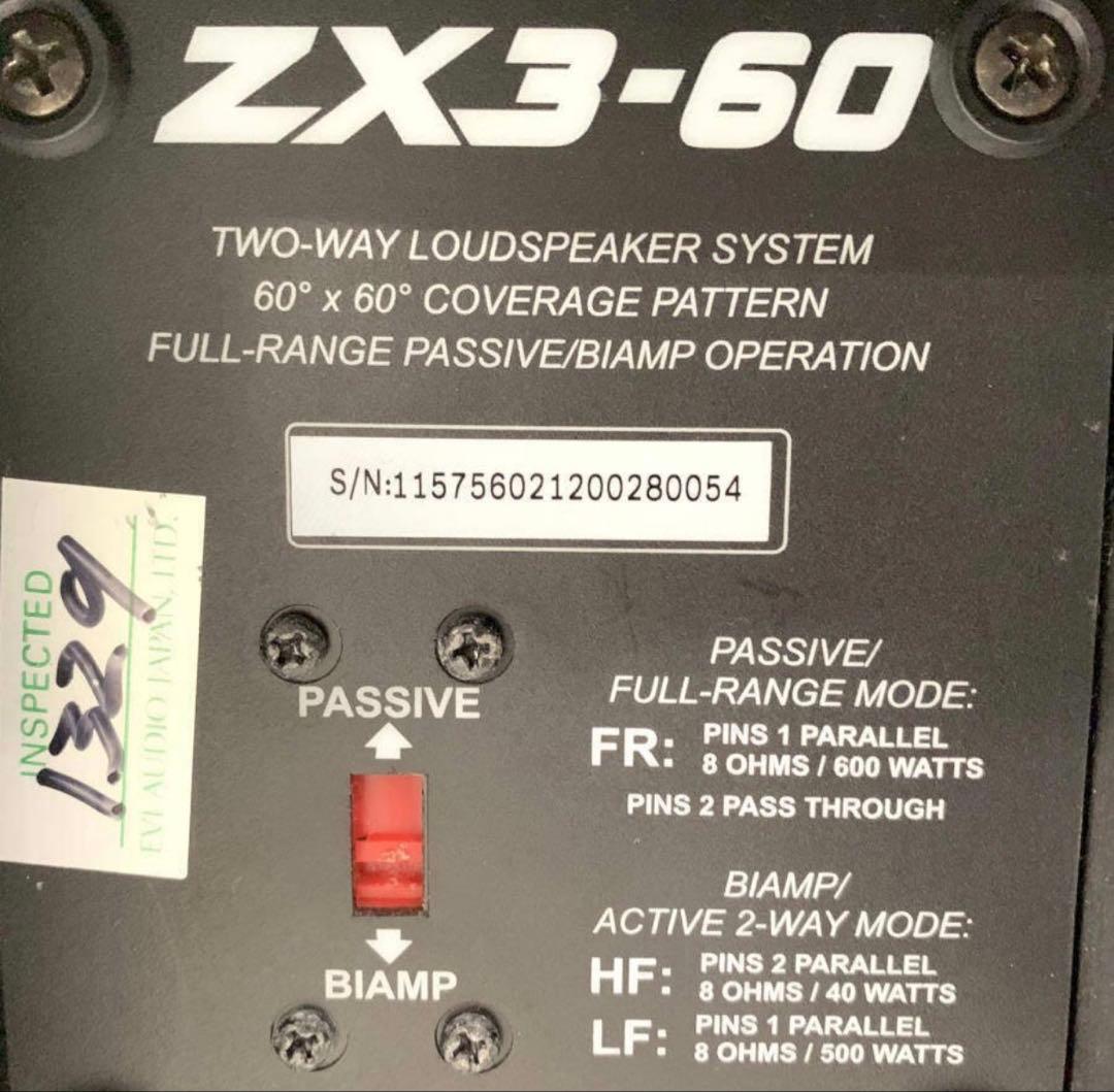 ELECTRO-VOICE ZX3-60 PAスピーカー ペア 12インチ