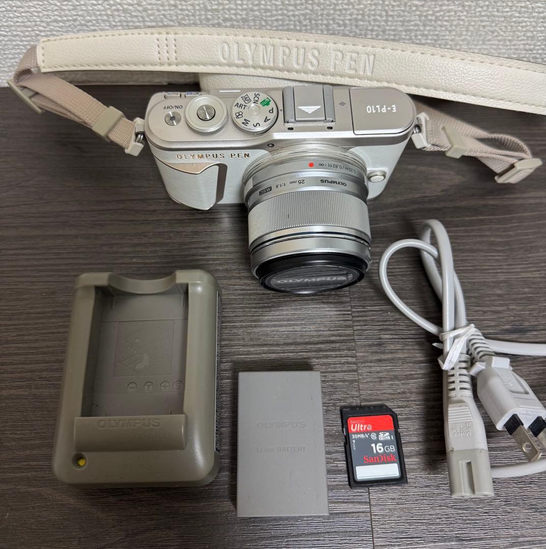 【動作確認済】 OLYMPUS PEN E-PL10 ミラーレス一眼 ホワイト