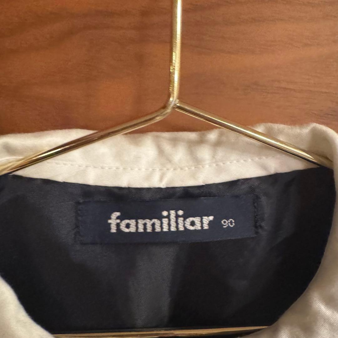 Familiar ファミリア襟付きワンピース　90cm ネイビー　お受験