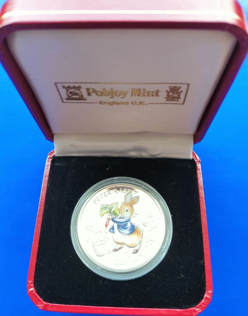 ピーターラビット　1クラウンカラー銀貨(2003年)