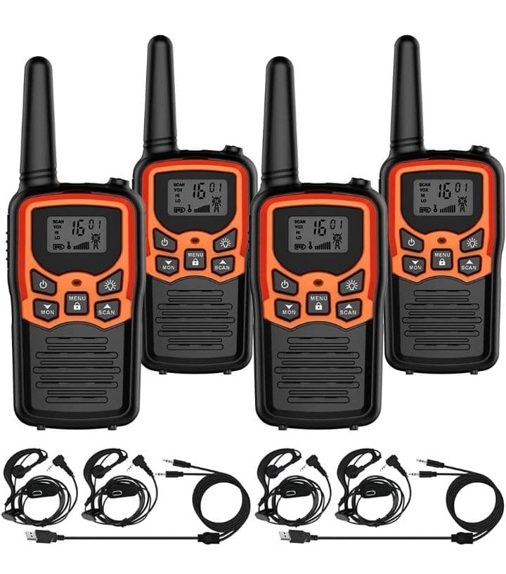 【新品未使用】トランシーバー　無線機　免許不要　特定小電力　充電式　4台セット