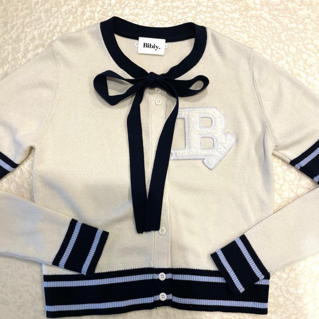 【正規品】bibiy B. CLUB TIE CARDIGAN ホワイト　限定色