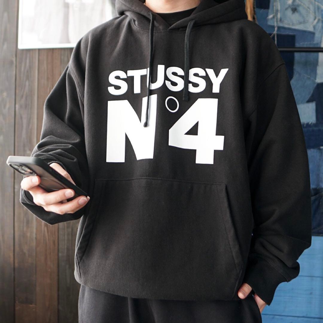 STUSSY N°4 パーカー ブラックXXL
