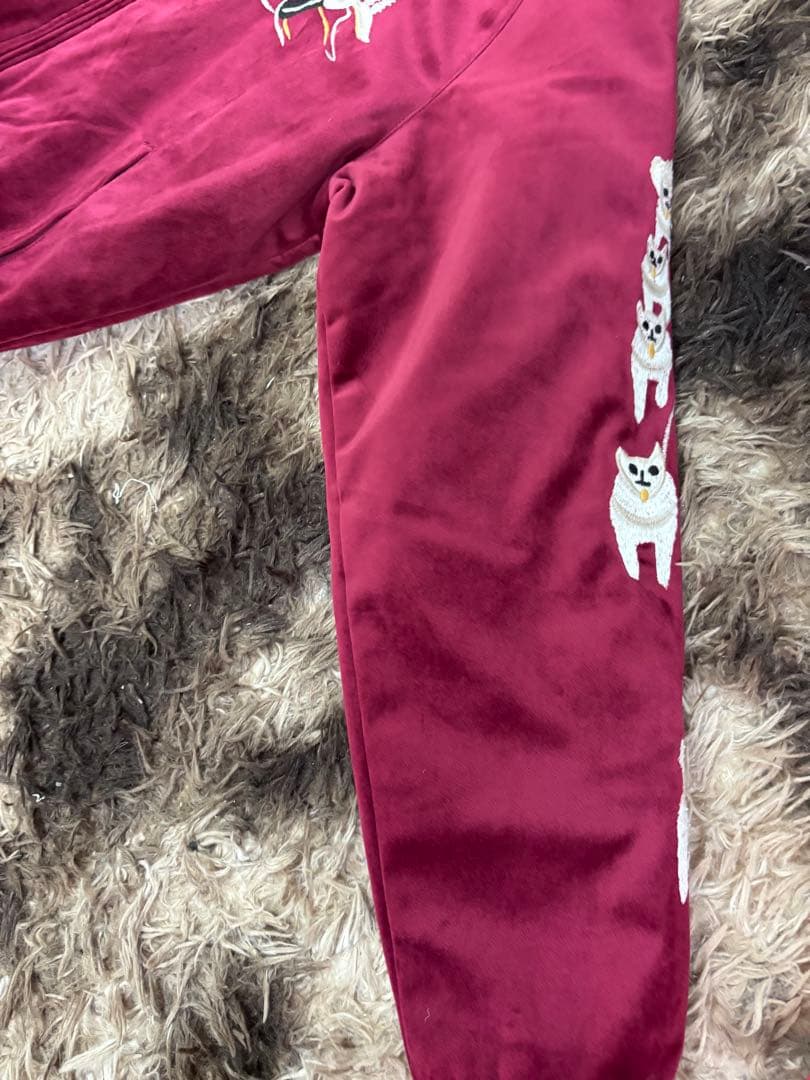 アラスカ刺繍スカジャン バーガンディ