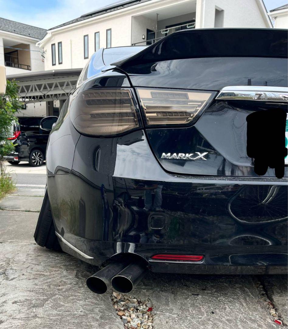 130系マークXワンオフストレートマフラー！リアピース左出し！