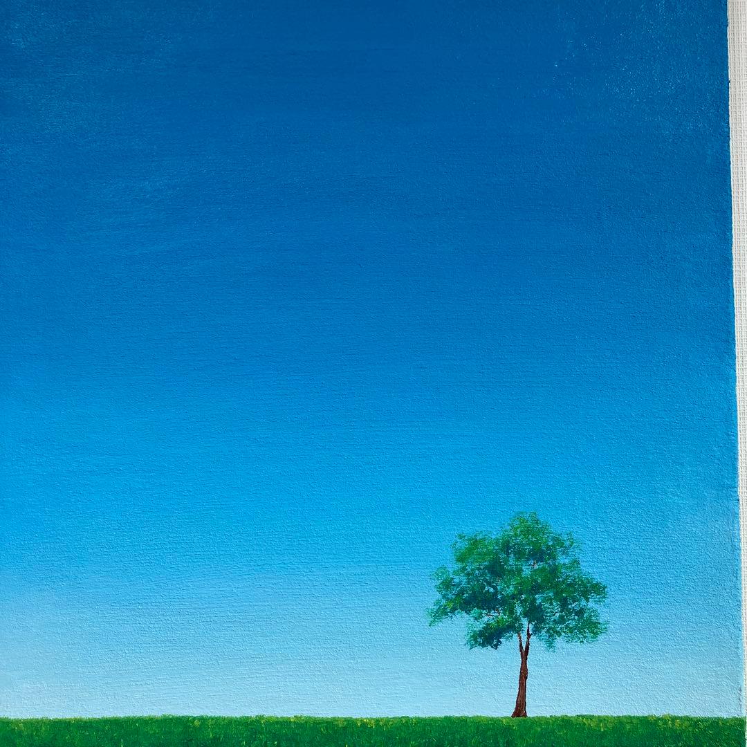 絵画　油絵　原画　木のある風景　風景画　Ｆ8サイズ　Ｓ.I