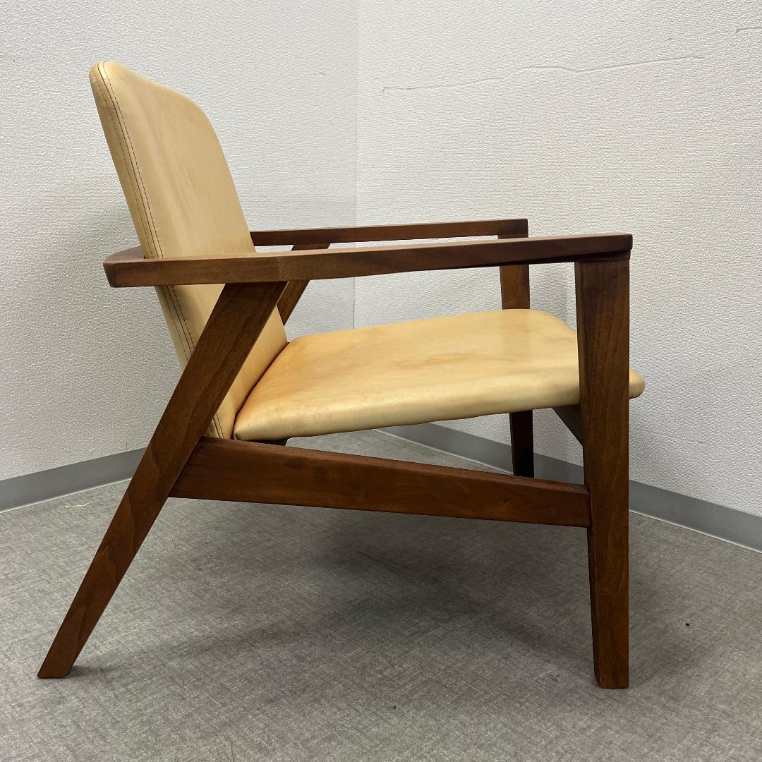 karf カーフ Ann アン ラウンジチェア 本革 ウォールナット ①