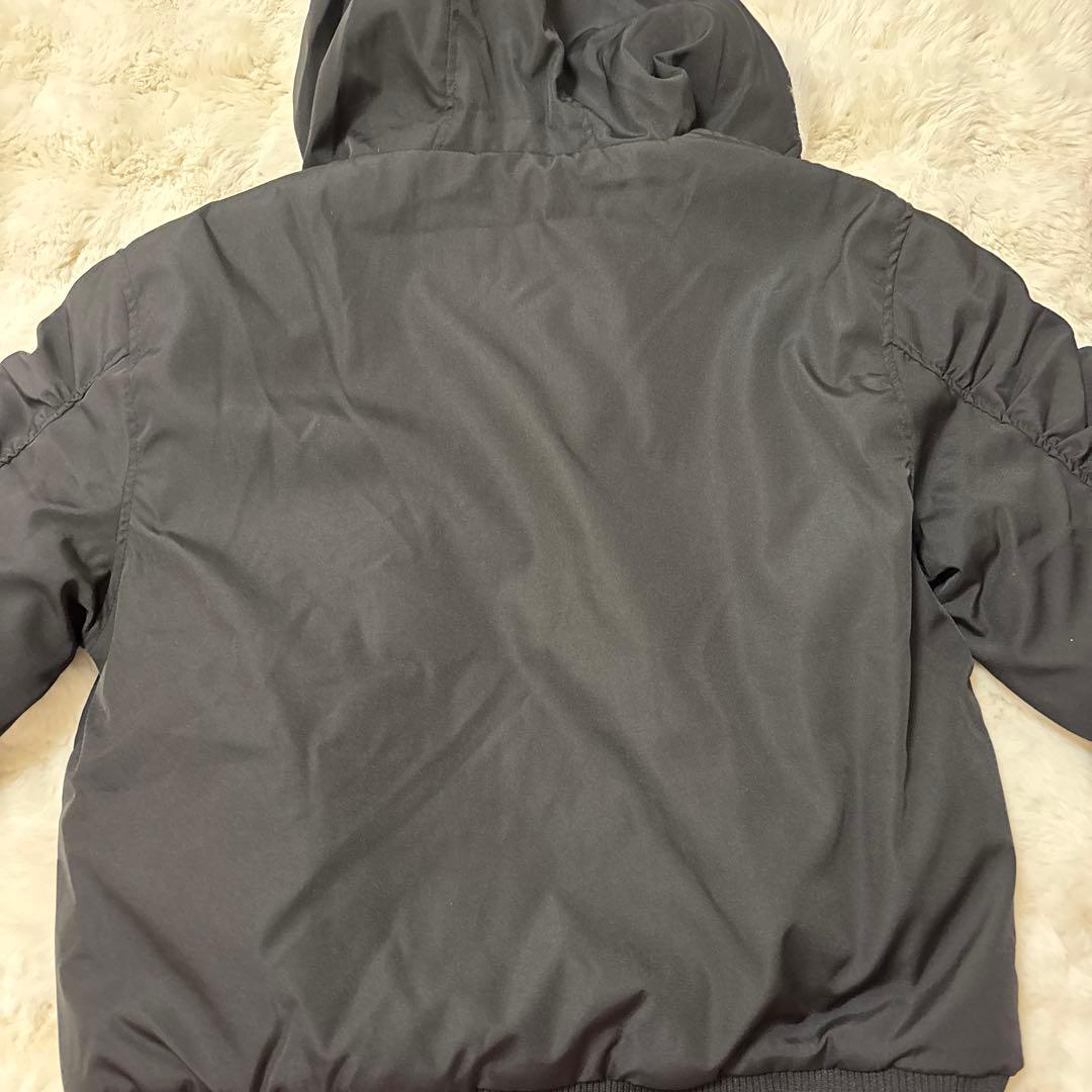 フード付きレオパダウン ヒョウ柄ファージャケットMA1 新品 M