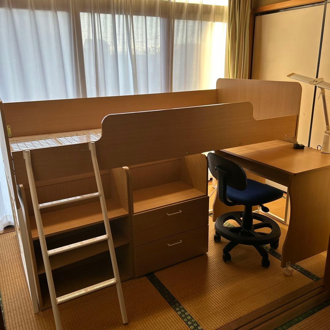 引き取り限定‼️ 未使用に近い‼️ ニトリ　システムベッド　ロータイプ　木製