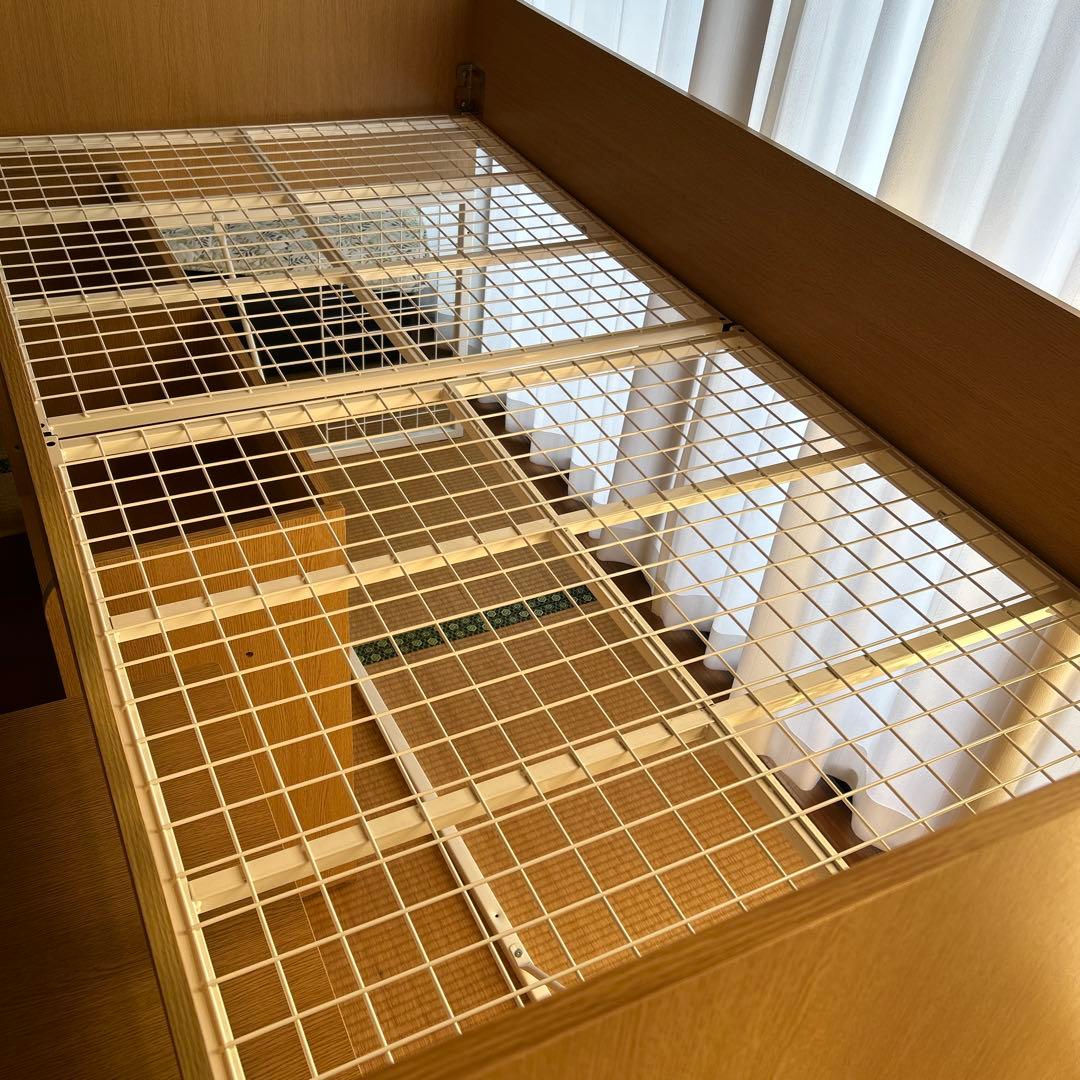 引き取り限定‼️ 未使用に近い‼️ ニトリ　システムベッド　ロータイプ　木製