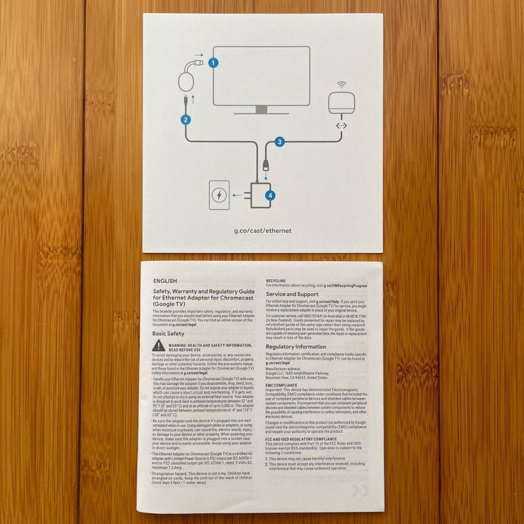 【まとめ売り】Chromecast + イーサネットアダプター【純正リモコン無】