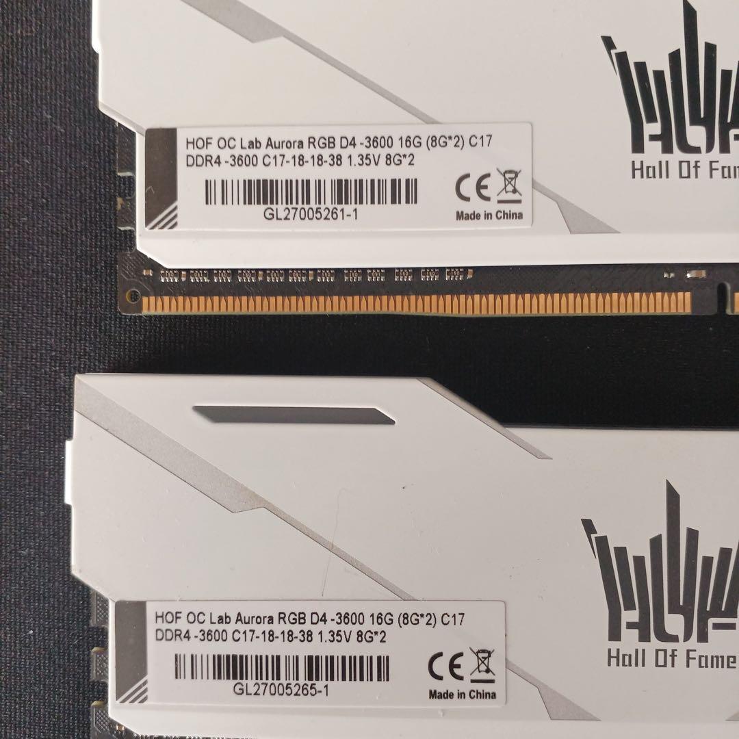 メモリー GALAX HOF Aurora DDR4 3600MHz 32G