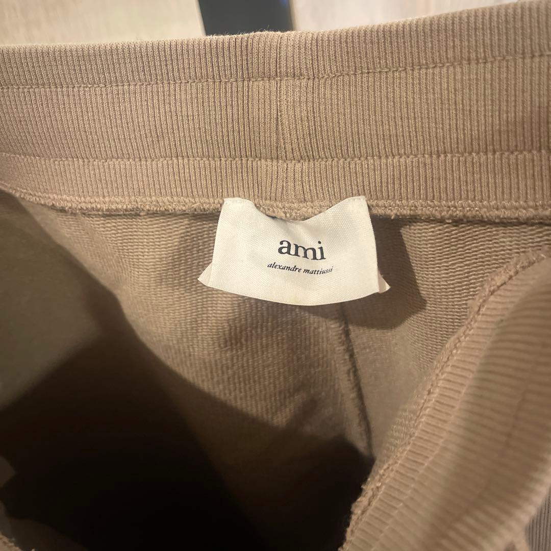 ami paris アミパリ ベージュ フードパーカー オーバーサイズ メンズ