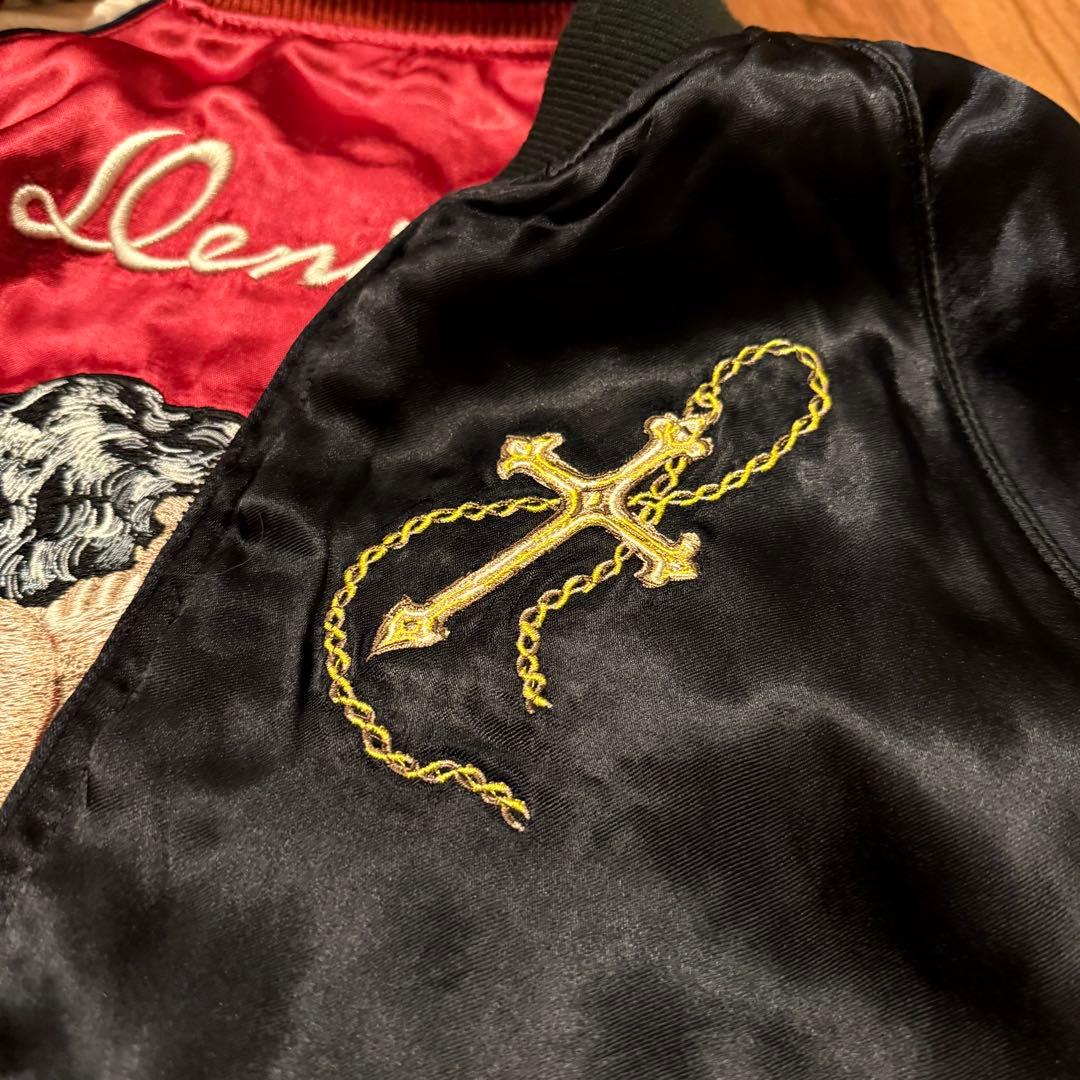 超美品希少サイズ42！ドゥニーム リバーシブルスカジャン 天使/悪魔 レーヨン