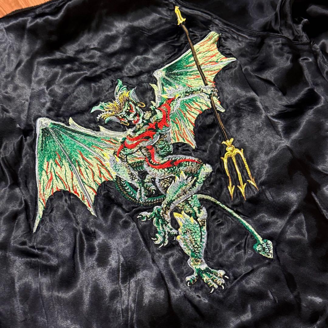 超美品希少サイズ42！ドゥニーム リバーシブルスカジャン 天使/悪魔 レーヨン