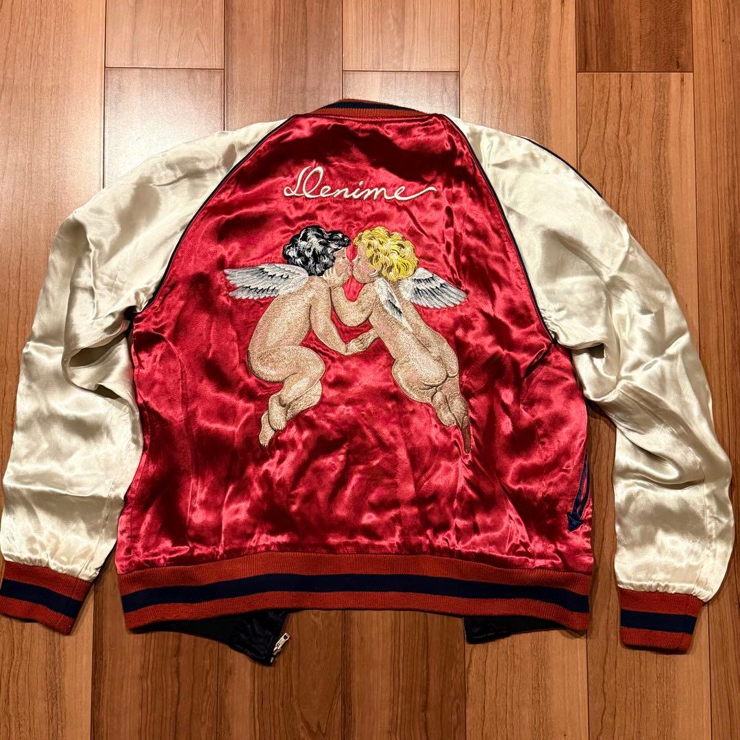 超美品希少サイズ42！ドゥニーム リバーシブルスカジャン 天使/悪魔 レーヨン