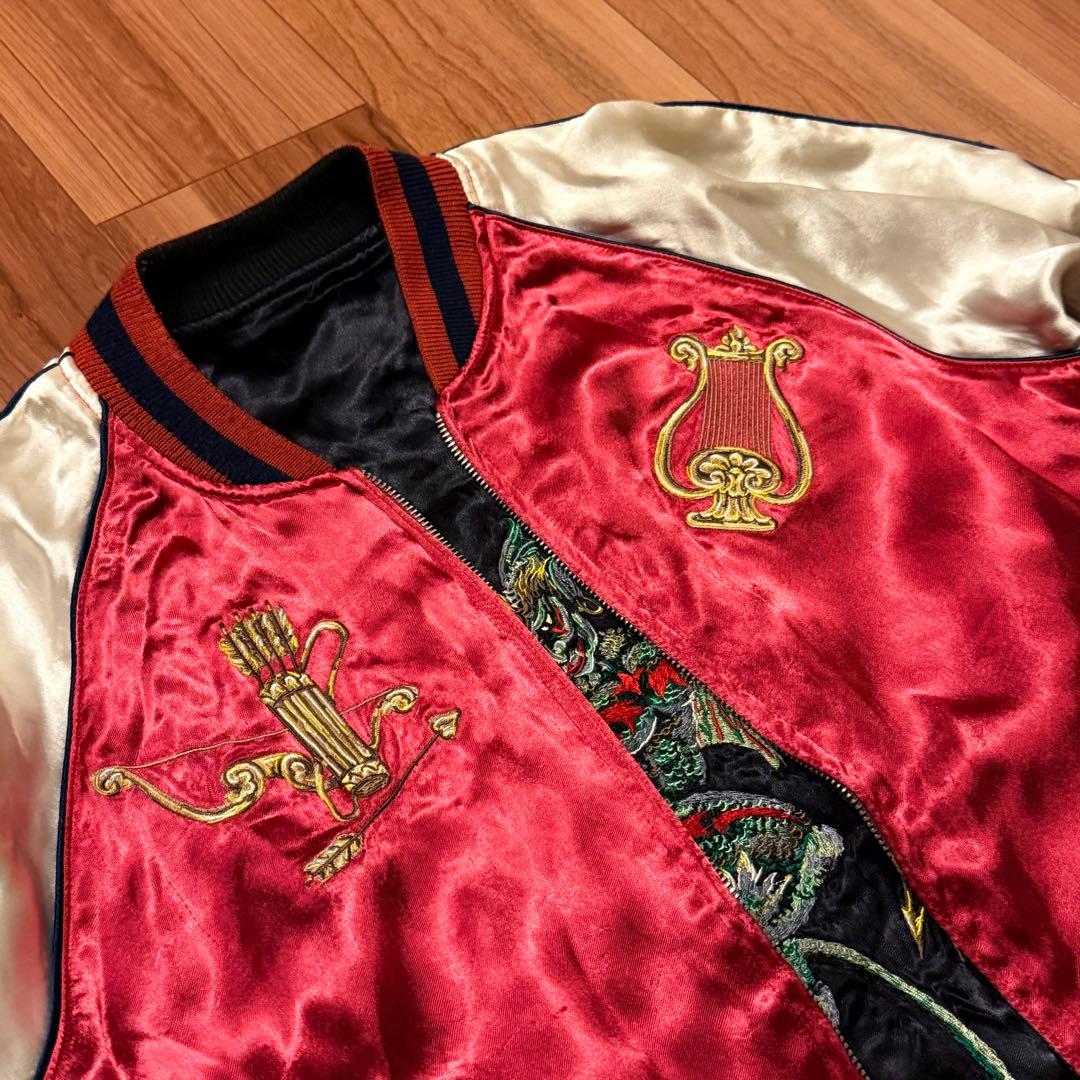 超美品希少サイズ42！ドゥニーム リバーシブルスカジャン 天使/悪魔 レーヨン