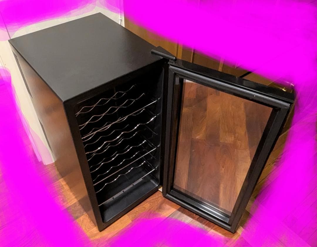 ワインセラー 32本 家庭用 ペルチェ方式 78L ブラック コンポジット