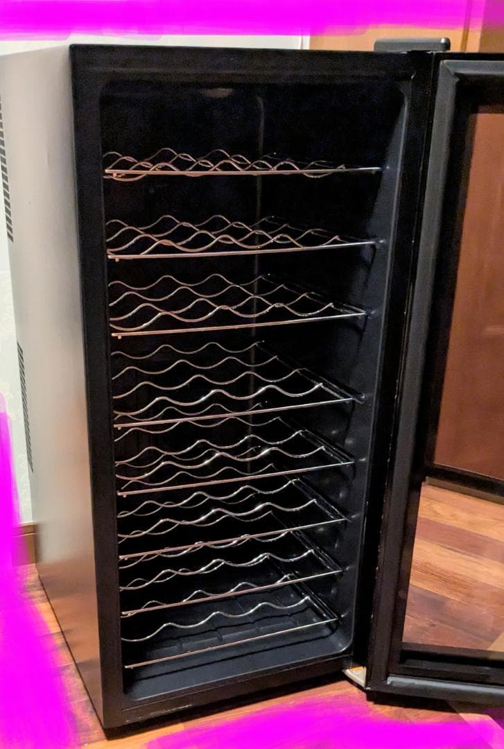 ワインセラー 32本 家庭用 ペルチェ方式 78L ブラック コンポジット