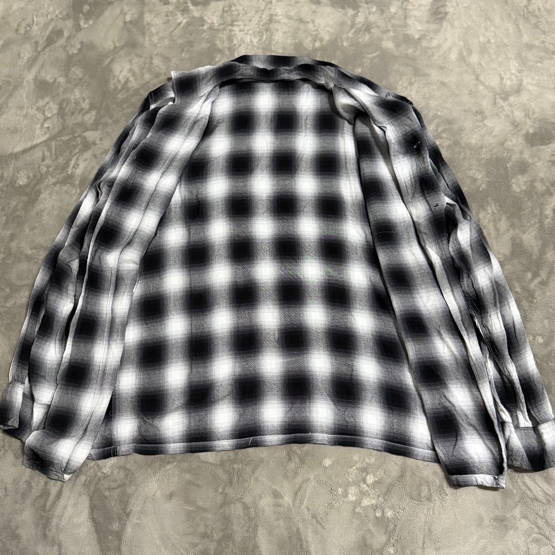 TOWNCRAFT 60s 復刻 オンブレチェックオープンカラーシャツ レーヨン