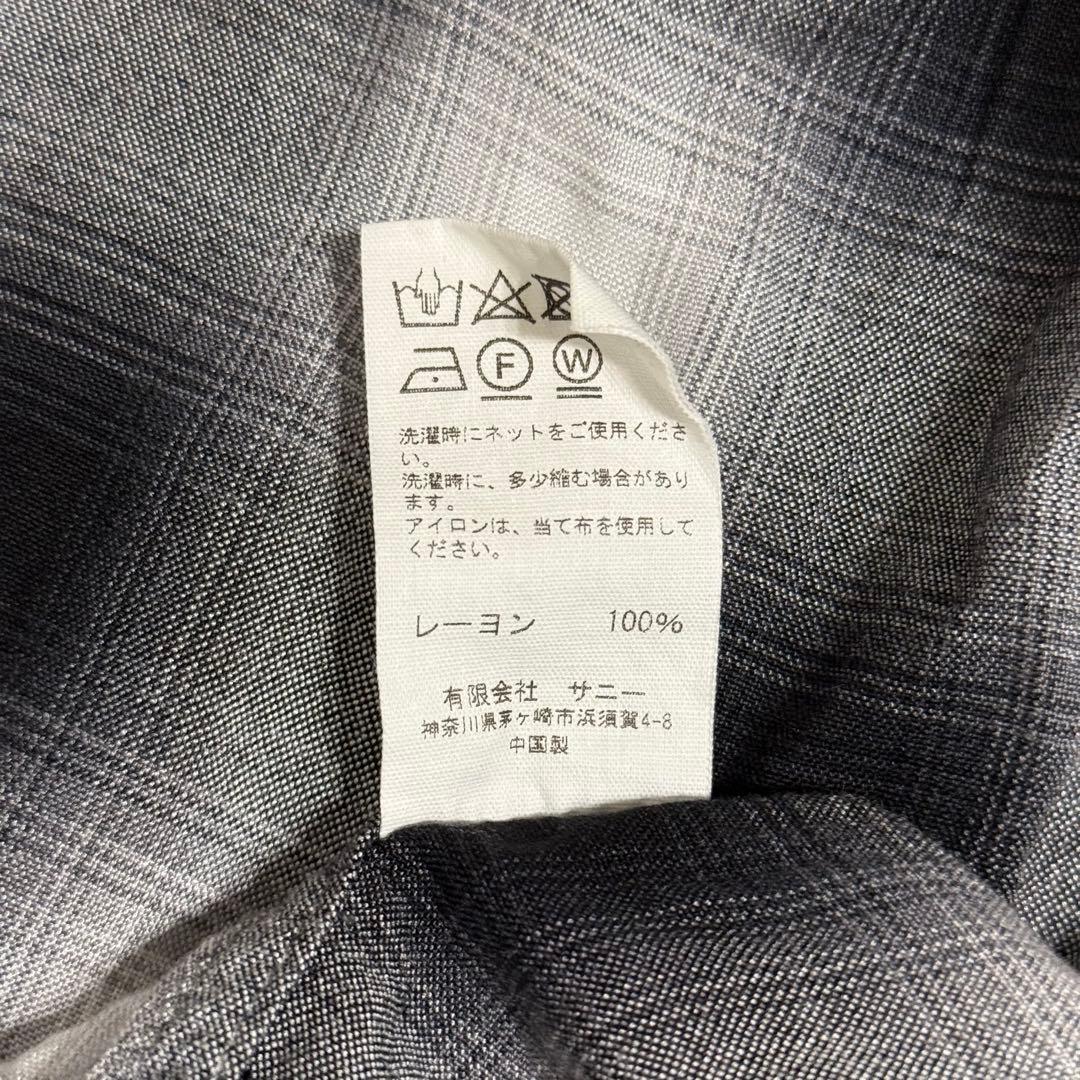 TOWNCRAFT 60s 復刻 オンブレチェックオープンカラーシャツ レーヨン