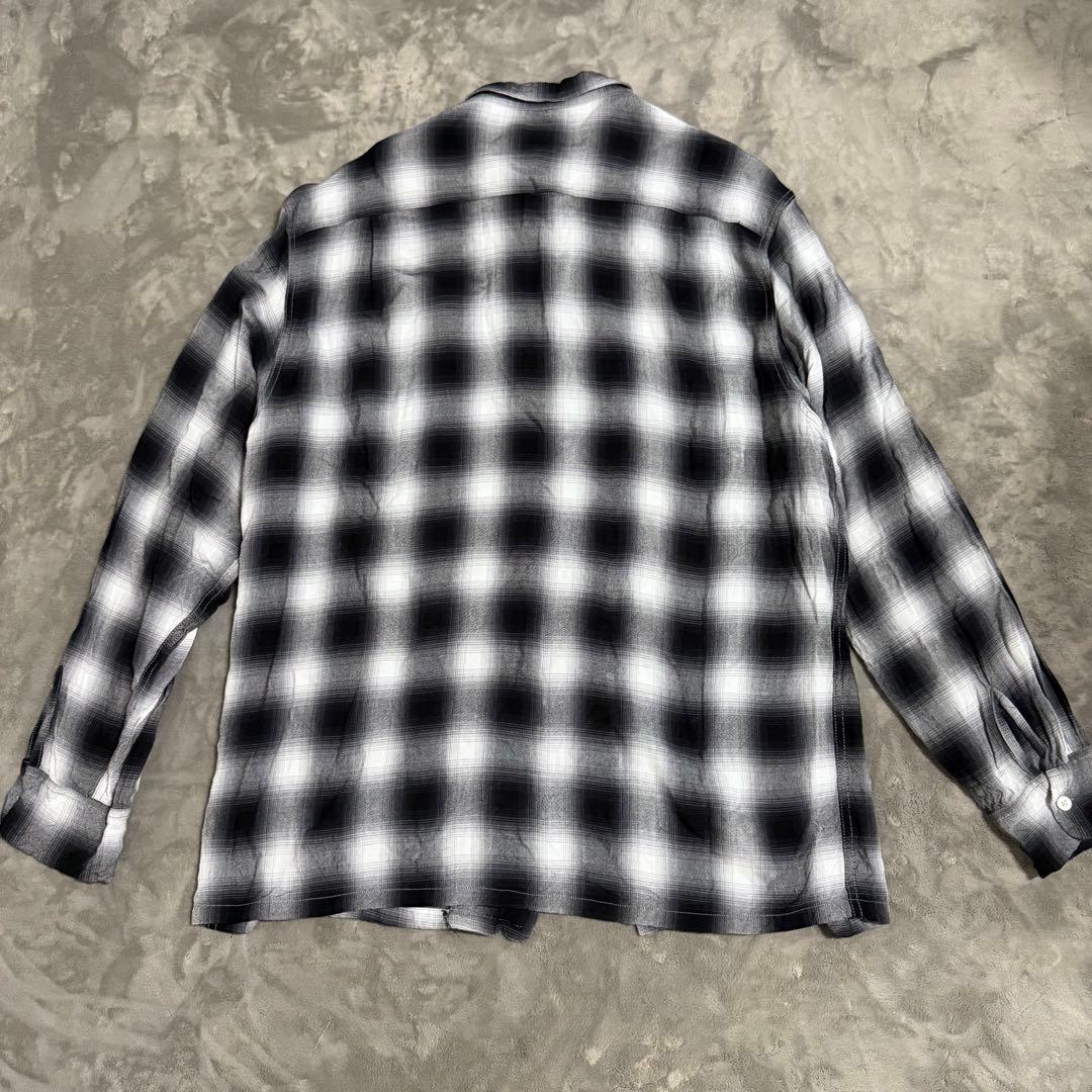 TOWNCRAFT 60s 復刻 オンブレチェックオープンカラーシャツ レーヨン