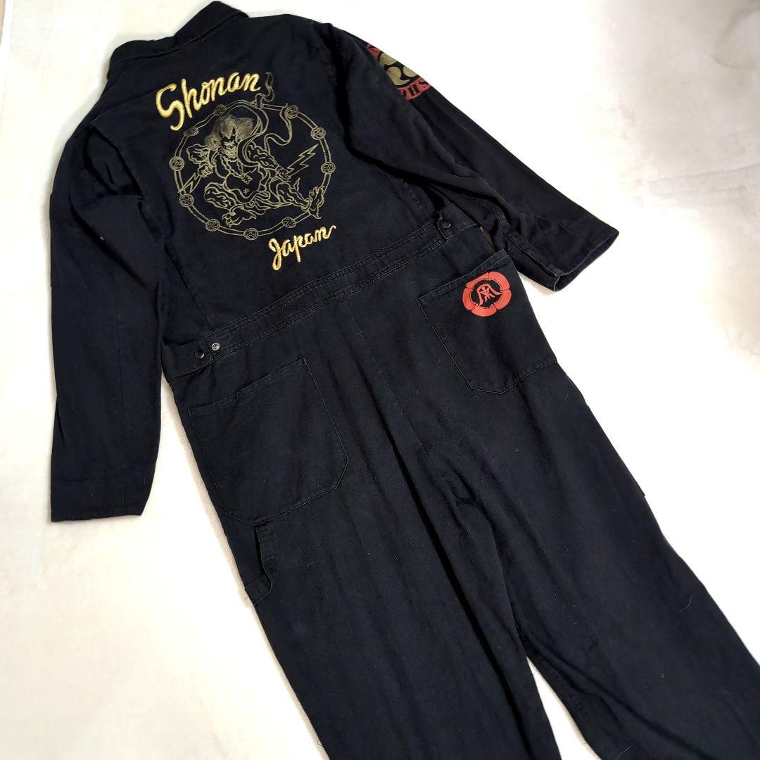 eh32 湘南乃風 オールインワン つなぎ 限定品 黒×金 雷神 メンズLL相当