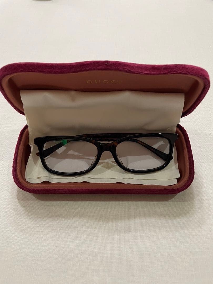 GUCCI グッチ　眼鏡　GG0296OA カラーレンズ入り　パープル系