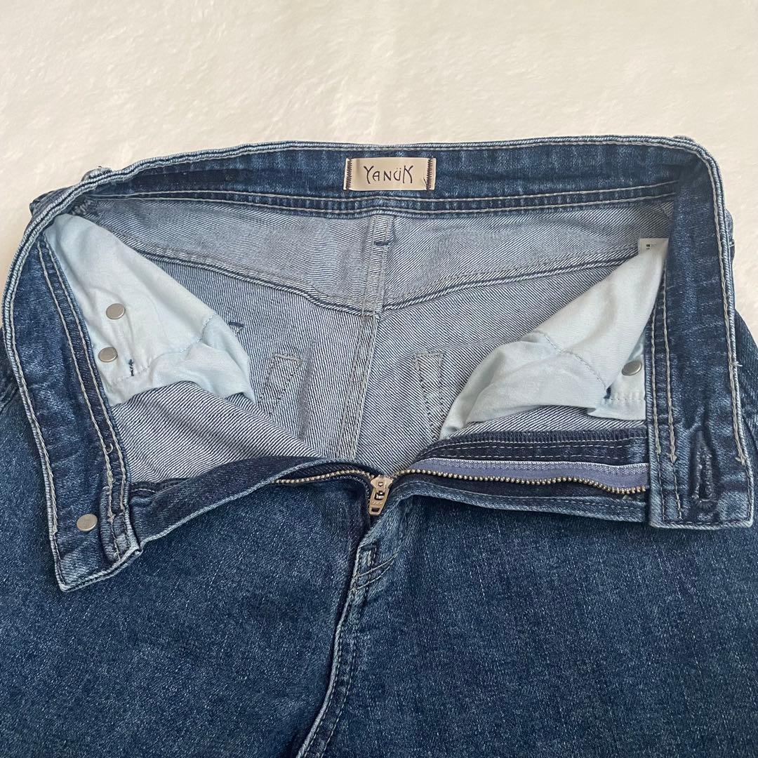 YANUK ヤヌーク　ワイドフレアデニムパンツ　25 OAB