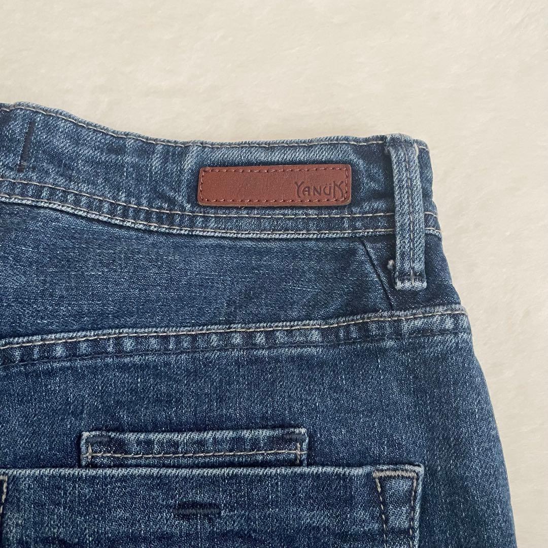 YANUK ヤヌーク　ワイドフレアデニムパンツ　25 OAB