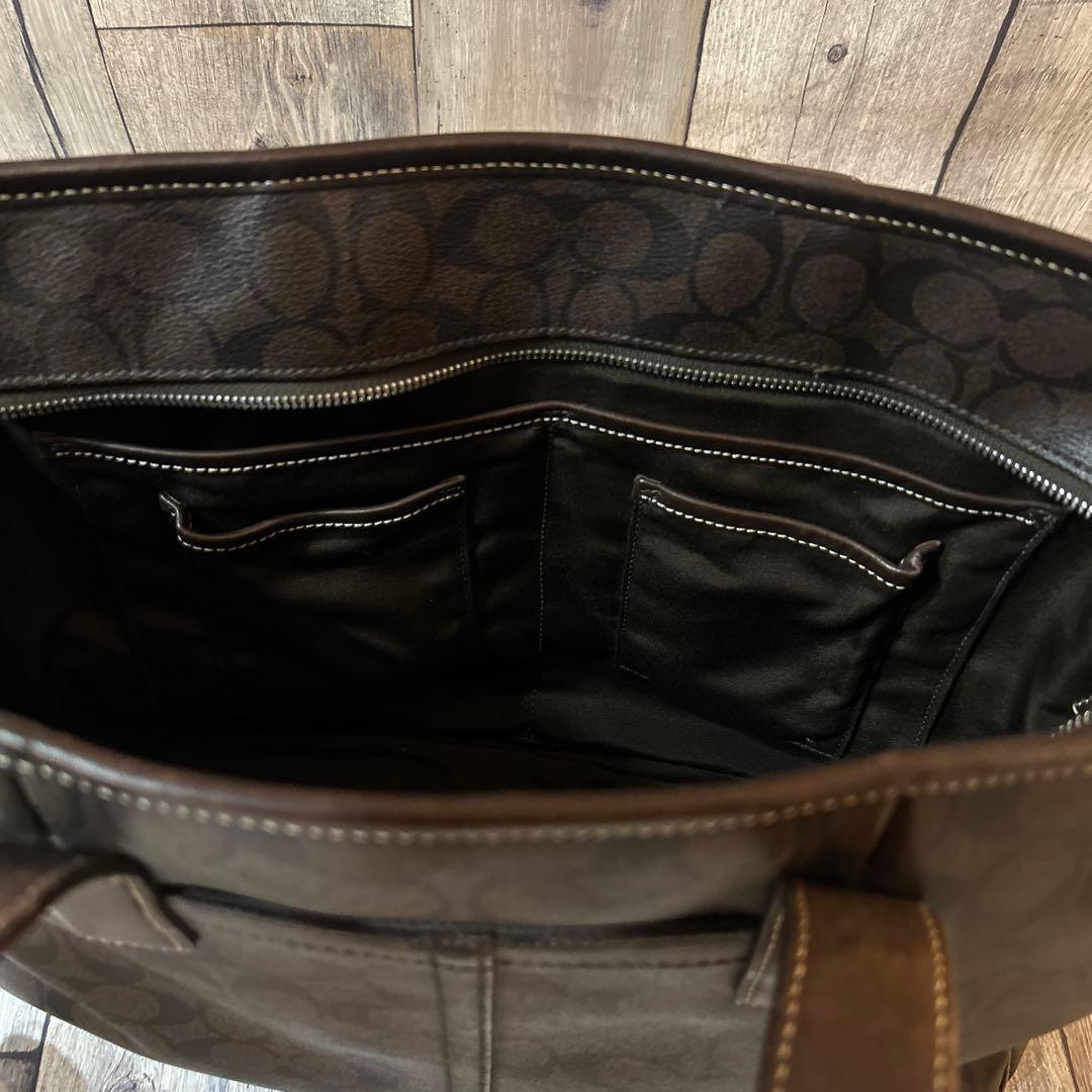 コーチ 70395 シグネチャー トートバッグ PVC COACH ブラウン