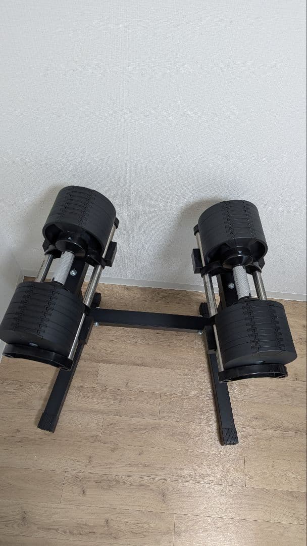 ​【直接引取限定】フレックスベル 32kg 2個 専用スタンド付 可変式ダンベル
