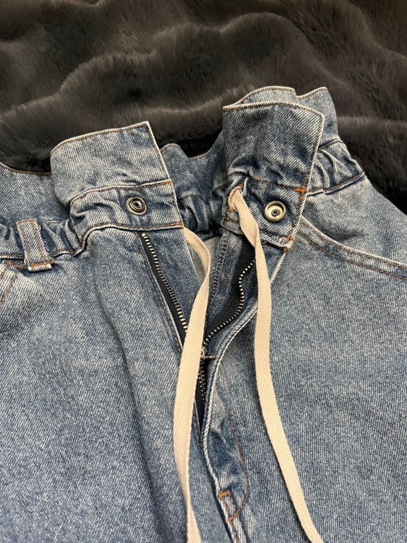 anuke アンヌーク　Waist Tuck Denim サイズ36ブルー