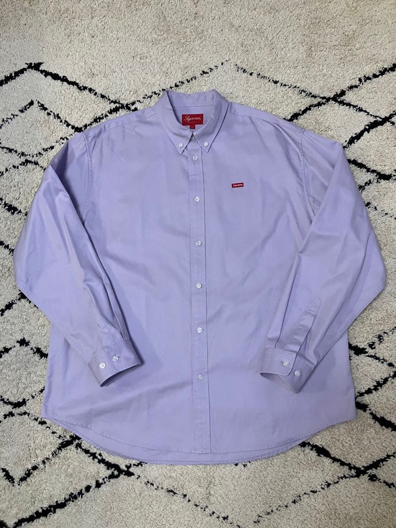 美品 Supreme Small Box Shirt ラベンダー シュプリーム